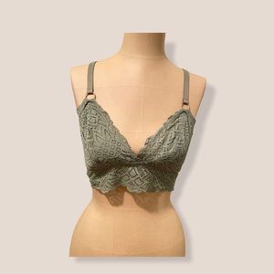 Aerie Bralette Green Size Medium